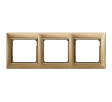 Рамка 3-постовая Legrand Valena матовое золото 770303