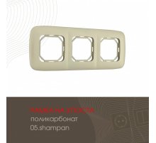 Рамка трехместная Arte Milano 505.05-3.shampan