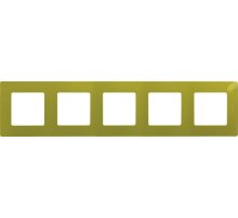 Рамка 5-постовая Legrand Etika зелёный папоротник 672545