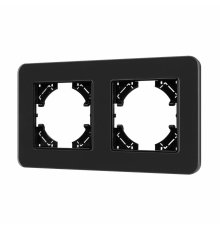 Рамка на 2 поста стеклянная Arlight FRM-OMALI-SFGS-2-BK 049709