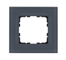 Рамка 1-постовая, стекло Маренго Jasmart G-Glass G1001GC