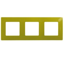 Рамка 3-постовая Legrand Etika зелёный папоротник 672543