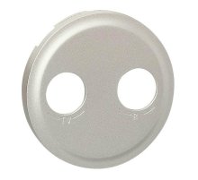 Лицевая панель Legrand Celiane розетки телевизионной TV/FM титановая 068583