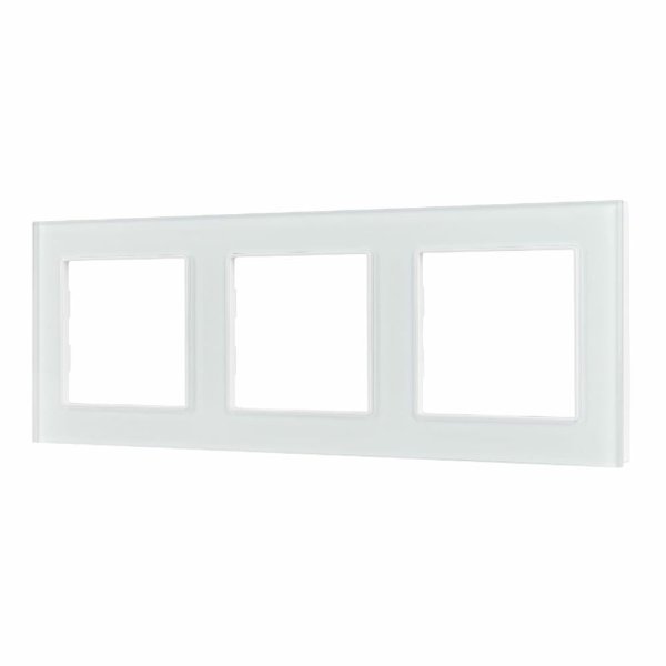 Рамка трехместная Arlight FRM-GLARE-GS-3-WH 043799