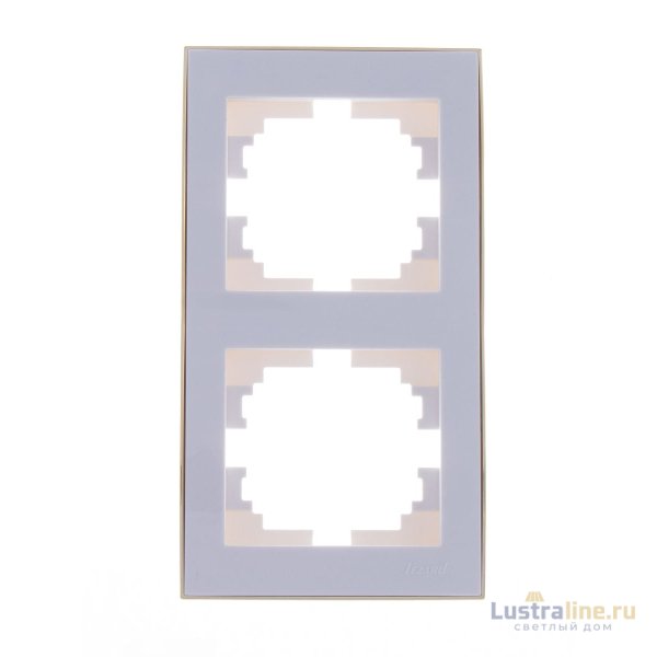 Рамка 2-местная вертикальная Lezard Rain 703-0226-152