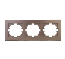 Рамка 3-местная горизонтальная Lezard Rain 703-3131-148 Рамка 3-местная горизонтальная Lezard Rain 703-3131-148