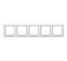 Рамка 5-постовая Legrand Valena белая 774455