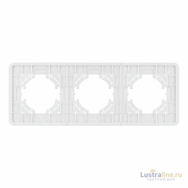 Рамка на 3 поста стеклянная Arlight FRM-OMALI-GS-3-WH 049696
