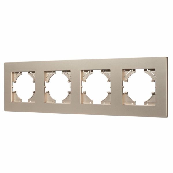 Рамка на 4 поста пластиковая Arlight FRM-PERIO-PL-4-GD 049761