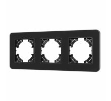 Рамка на 3 поста стеклянная Arlight FRM-OMALI-SFGS-3-BK 049713