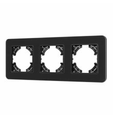 Рамка на 3 поста стеклянная Arlight FRM-OMALI-SFGS-3-BK 049713