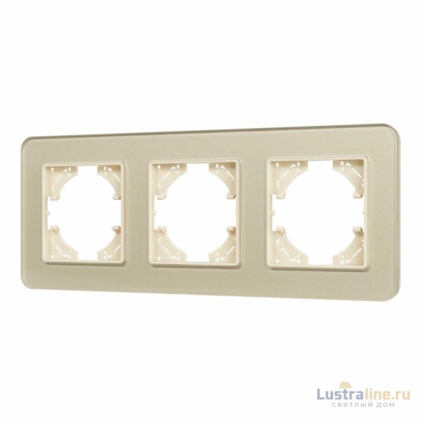 Рамка на 3 поста стеклянная Arlight FRM-OMALI-SFGS-3-GD 049715