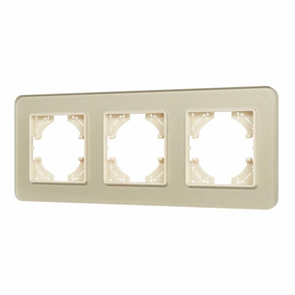 Рамка на 3 поста стеклянная Arlight FRM-OMALI-SFGS-3-GD 049715