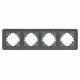 Рамка на 4 поста стеклянная Arlight FRM-OMALI-GS-4-GR 049702