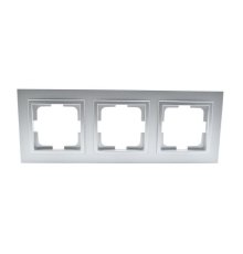 Рамка на 3 поста Mono Electric Despina серебро 102-210000-162