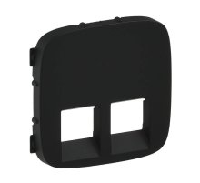 Лицевая панель Legrand Valena Allure розетки телефонной RJ-11/Ethernet RJ-45 антрацит 755428