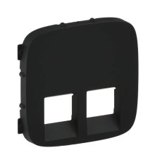 Лицевая панель Legrand Valena Allure розетки телефонной RJ-11/Ethernet RJ-45 антрацит 755428