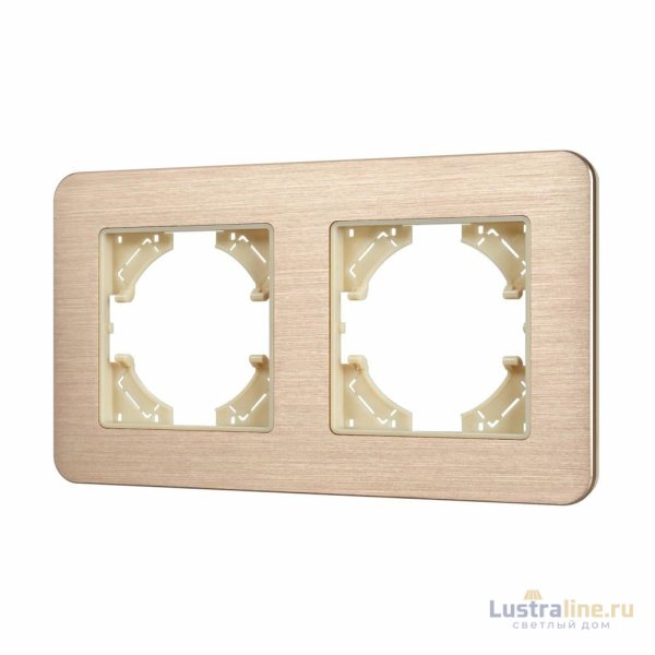 Рамка на 2 поста алюминиевая Arlight FRM-AKIRY-AL-2-GD 049726