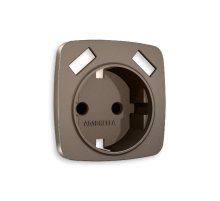 Лицевая панель для розетки с/з со шторками 2USB A+A Ambrella Volt Omega OP6390