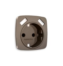 Лицевая панель для розетки с/з со шторками 2USB A+A Ambrella Volt Omega OP6390