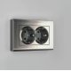 Рамка Werkel Metallic для двойной розетки глянцевый никель W0081602 4690389159077