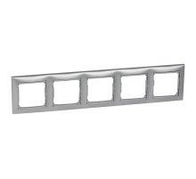 Рамка 5-постовая Legrand Valena алюминий 770155