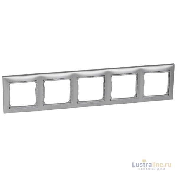 Рамка 5-постовая Legrand Valena алюминий 770155