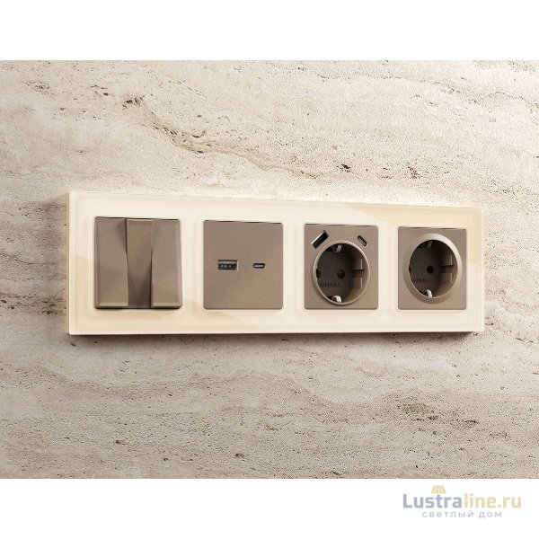 Рамка двухместная Ambrella Volt Platos AF380302