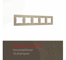 Рамка пятиместная Arte Milano 502.16-5.shampan