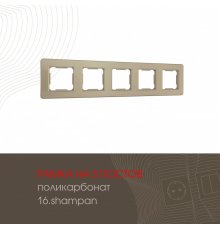 Рамка пятиместная Arte Milano 502.16-5.shampan