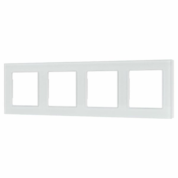 Рамка четырехместная Arlight FRM-GLARE-GS-4-WH 043802