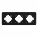 Рамка на 3 поста стеклянная Arlight FRM-OMALI-SFGS-3-BK 049713