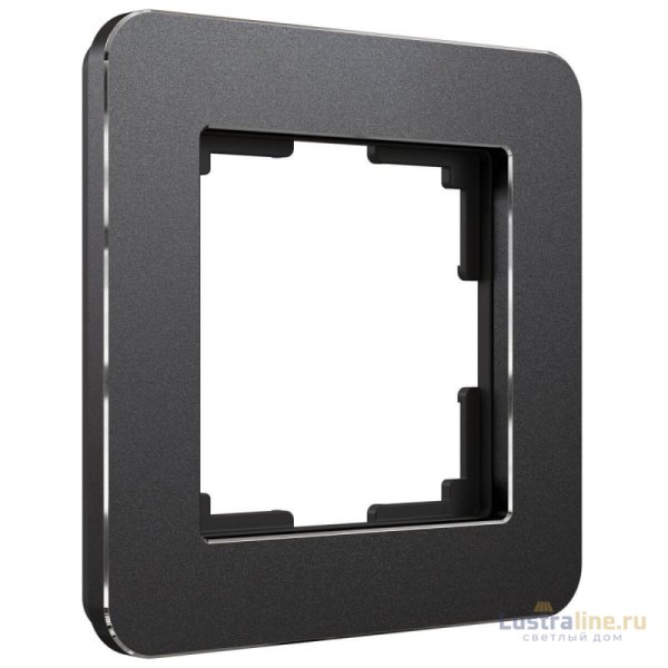 Рамка на 1 пост Werkel Platinum черный алюминий 4690389184420 W0012608