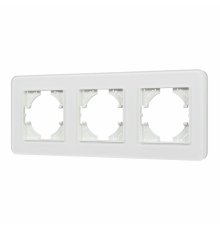 Рамка на 3 поста стеклянная Arlight FRM-OMALI-SFGS-3-WH 049712