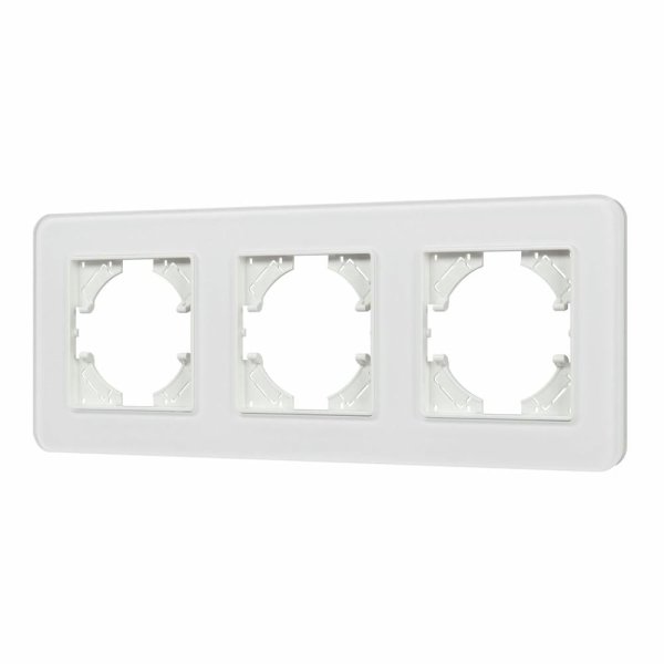 Рамка на 3 поста стеклянная Arlight FRM-OMALI-SFGS-3-WH 049712