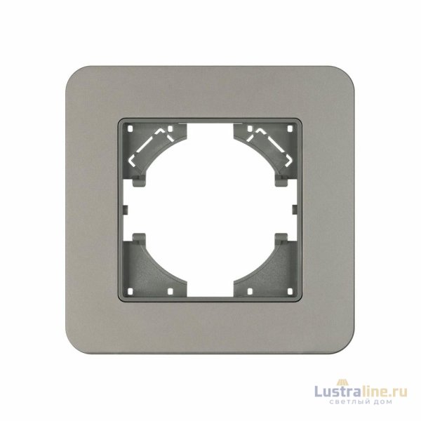 Рамка алюминиевая на 1 пост Arlight FRM-AKIRY-SFAL-1-SR 049684