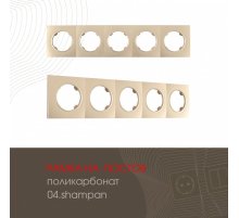 Рамка пятиместная Arte Milano 502.04-5.shampan