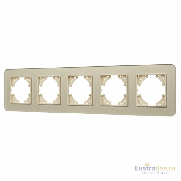 Рамка на 5 постов стеклянная Arlight FRM-OMALI-SFGS-5-GD 049723