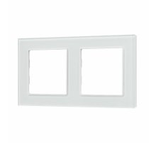 Рамка двухместная Arlight FRM-GLARE-GS-2-WH 043796