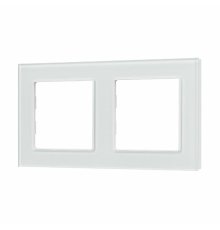Рамка двухместная Arlight FRM-GLARE-GS-2-WH 043796