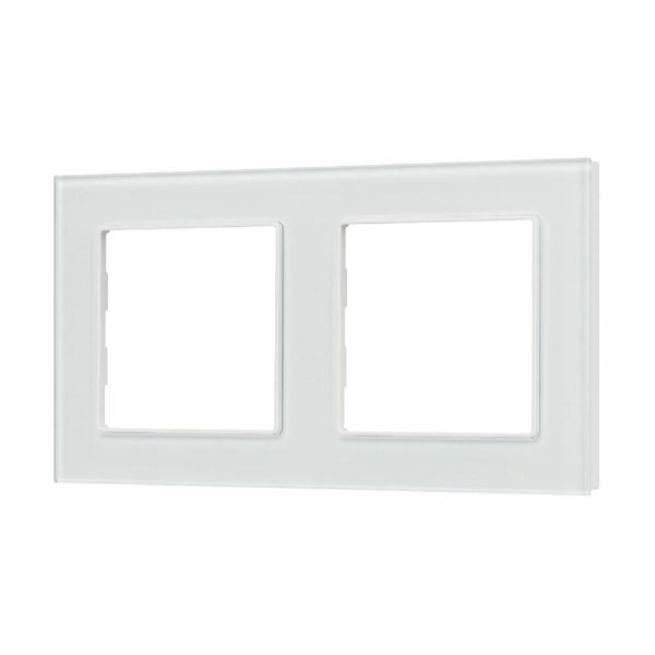 Рамка двухместная Arlight FRM-GLARE-GS-2-WH 043796