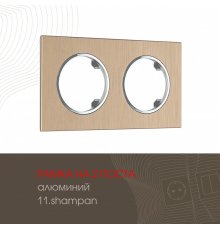 Рамка двухместная Arte Milano 502.11-2.shampan