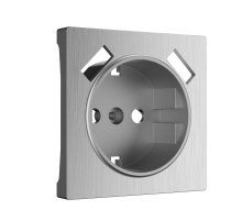 Накладка для розетки USB Werkel cеребряный рифленый W1179509 4690389159848