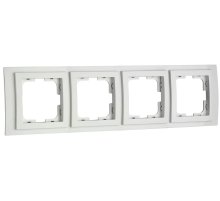 Рамка на 4 поста Mono Electric Larissa белый 103-191900-163 Рамка на 4 поста Mono Electric Larissa белый 103-191900-163