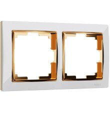Рамка Werkel Snabb на 2 поста белый/золото W0021933 4690389160790