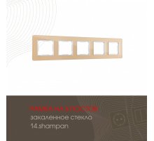 Рамка пятиместная Arte Milano 503.14-5.shampan