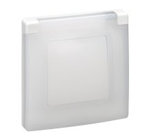 Рамка 1-постовая Legrand Etika с защитной крышкой белая 672550