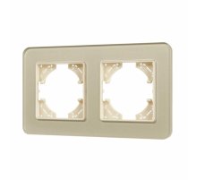 Рамка на 2 поста стеклянная Arlight FRM-OMALI-GS-2-GD 049695