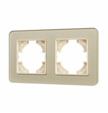 Рамка на 2 поста стеклянная Arlight FRM-OMALI-GS-2-GD 049695