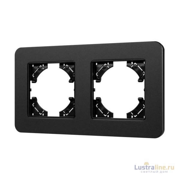 Рамка на 2 поста алюминиевая Arlight FRM-AKIRY-SFAL-2-BK 049738